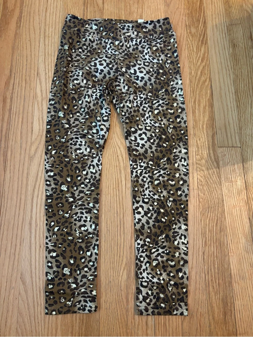 New Justice Girls Leopard Print Stretch Leggings - Size 12